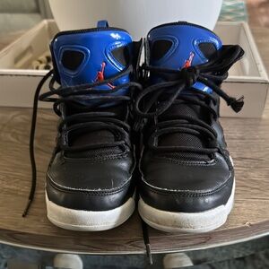 Jordan Black and Blue High-Top Sneakers